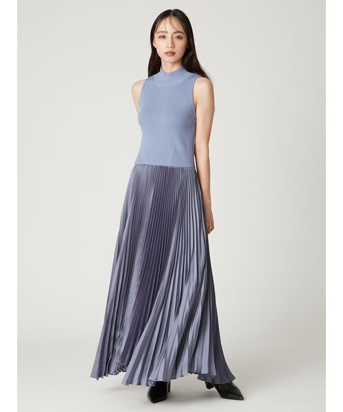 ニットドッキングワンピース　FRAY I.D セール】ニットドッキングプリーツワンピース（ワンピース）｜FRAY I.D