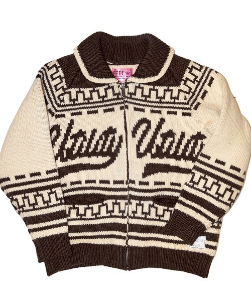 EFFECTEN（エフェクテン）の「mcg3716- Utility cowichan sweater カウチンニット(ef404-05)（カーディガン/ボレロ・メンズ・クリーム/ブラウン・FREE）」の11枚目の写真