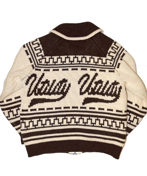 EFFECTEN（エフェクテン）の「mcg3716- Utility cowichan sweater カウチンニット(ef404-05)（カーディガン/ボレロ・メンズ・クリーム/ブラウン・FREE）」の12枚目の写真