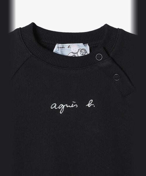 agnes b.(アニエスベー)の「ベビー ロゴ コットン 長袖 スウェット(スウェット・キッズ・ブラック・18M/1YEAR/2YEAR)」の3枚目の写真