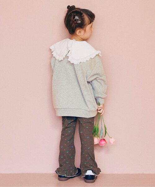 p.premier（ピードットプルミエ）の「【ジュニア対応】ヴィンテージファブリックフォトロゴトレーナー（スウェット・キッズ・ブルー/グレー/オフホワイト・80/90/100/110/120/130/140）」の7枚目の写真