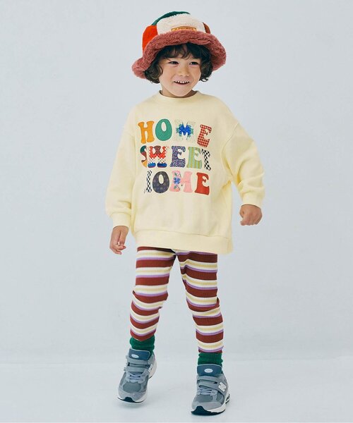 p.premier（ピードットプルミエ）の「【ジュニア対応】ヴィンテージファブリックフォトロゴトレーナー（スウェット・キッズ・ブルー/グレー/オフホワイト・80/90/100/110/120/130/140）」の9枚目の写真