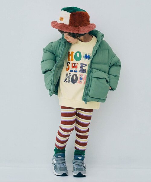 p.premier（ピードットプルミエ）の「【ジュニア対応】ヴィンテージファブリックフォトロゴトレーナー（スウェット・キッズ・ブルー/グレー/オフホワイト・80/90/100/110/120/130/140）」の11枚目の写真