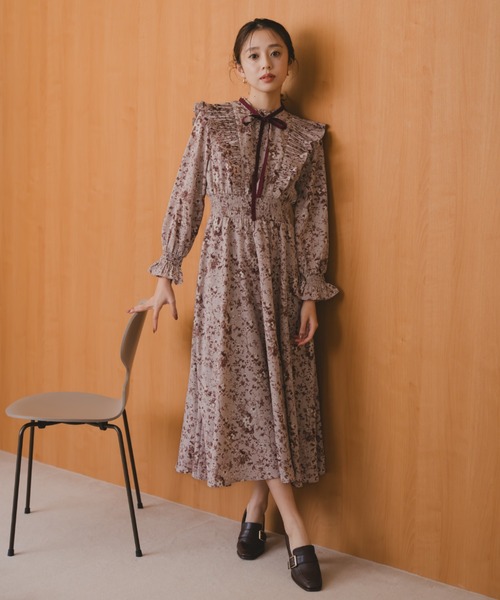 MISCH MASCH(ミッシュマッシュ)の「プリーツフリルフラワーワンピース(ワンピース・レディース・アイボリー/ピンク・M/S)」の21枚目の写真