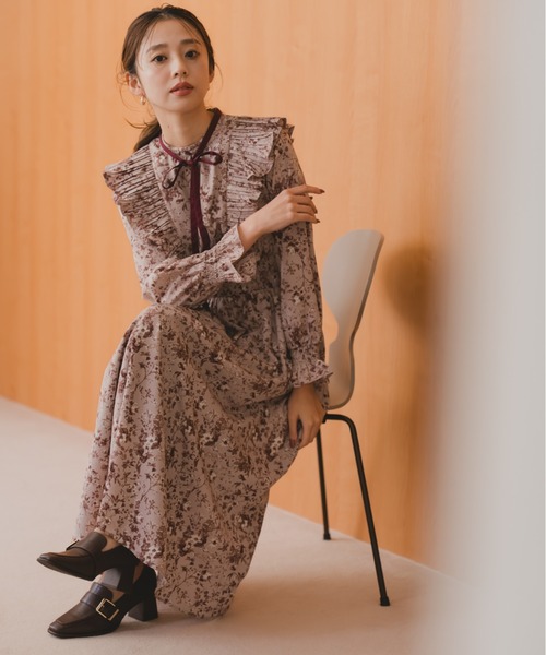 MISCH MASCH(ミッシュマッシュ)の「プリーツフリルフラワーワンピース(ワンピース・レディース・アイボリー/ピンク・M/S)」の19枚目の写真