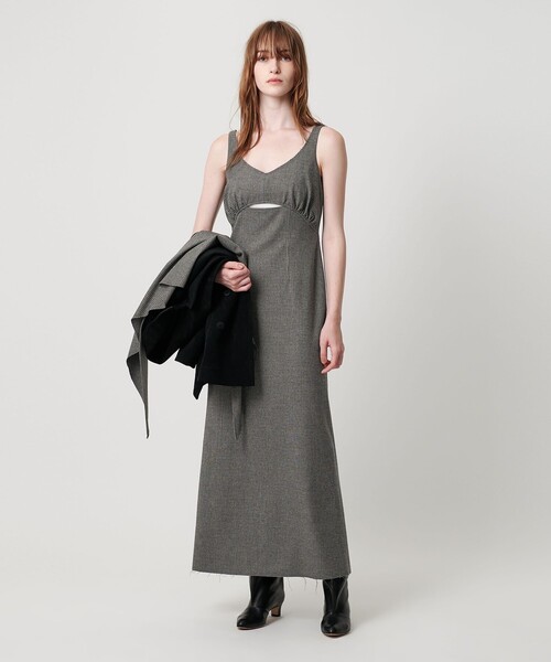 ATTISESSION（アティセッション）の「＜ATTISESSION＞タンクトップ ワンピース（ワンピース・レディース・ブラック/ダークグレー・38/36）」の3枚目の写真
