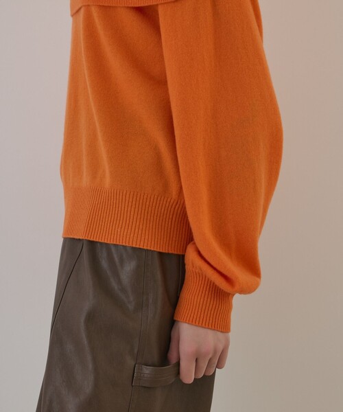 Diagram（ダイアグラム）の「ウールオフショルニットトップ（ニット/セーター・レディース・ボルドー/ブラック/オレンジ・36）」の4枚目の写真