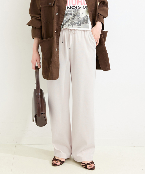 B.C STOCK(ベーセーストック)の「ウォッシャブル / ポンチパンツ(スラックス・レディース・ブラック系その他/アイボリー・FREE)」の1枚目の写真