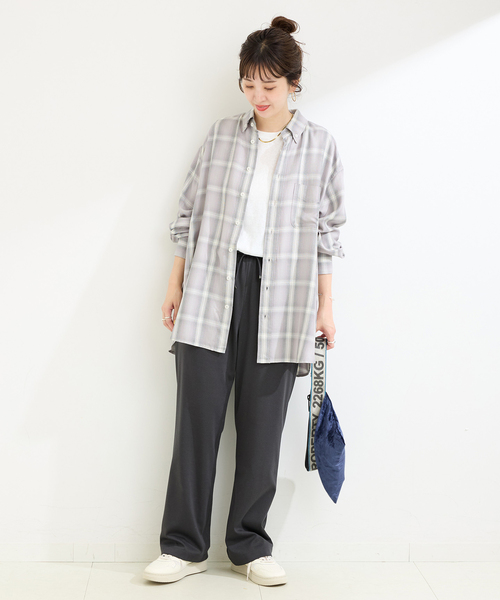 B.C STOCK(ベーセーストック)の「ウォッシャブル / ポンチパンツ(スラックス・レディース・ブラック系その他/アイボリー・FREE)」の4枚目の写真