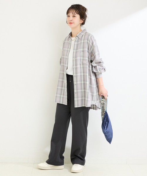 B.C STOCK(ベーセーストック)の「ウォッシャブル / ポンチパンツ(スラックス・レディース・ブラック系その他/アイボリー・FREE)」の5枚目の写真