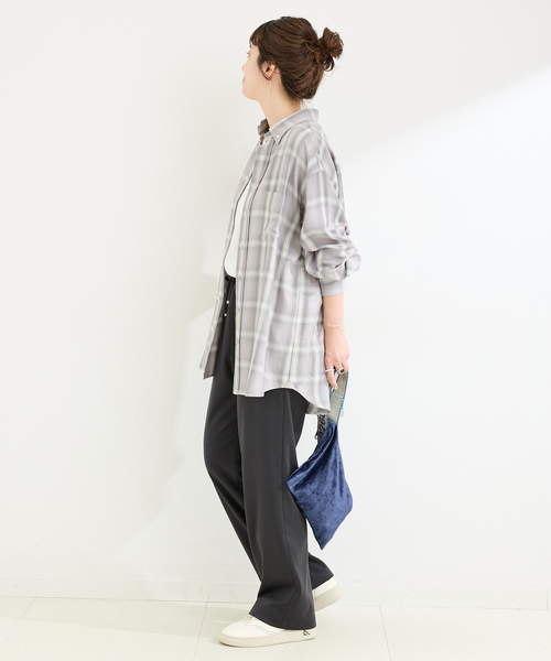 B.C STOCK(ベーセーストック)の「ウォッシャブル / ポンチパンツ(スラックス・レディース・ブラック系その他/アイボリー・FREE)」の6枚目の写真