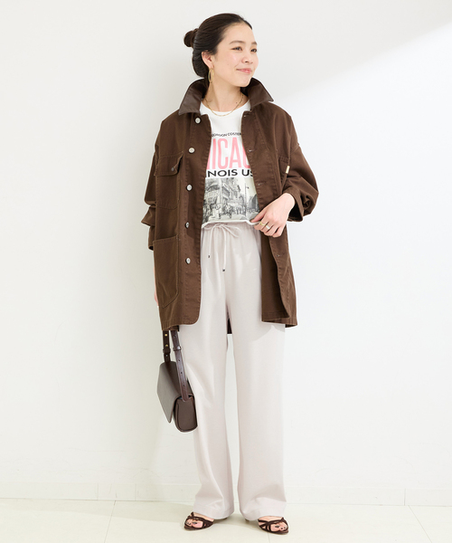 B.C STOCK(ベーセーストック)の「ウォッシャブル / ポンチパンツ(スラックス・レディース・ブラック系その他/アイボリー・FREE)」の12枚目の写真