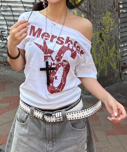 MAISON DE THERESE（メゾン ド テレーズ）の「ロゴプリント半袖Tシャツ（Tシャツ/カットソー・レディース・ネイビー/イエロー/ホワイト/グレー・FREE）」の6枚目の写真