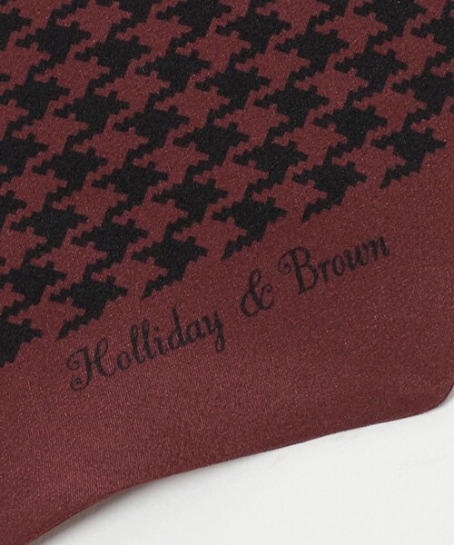 UNITED ARROWS（ユナイテッドアローズ）の「＜HOLLIDAY＆BROWN＞ハウンドトゥ―ス ストール（ストール/ショール・メンズ・ブラック/レッド・FREE）」の3枚目の写真