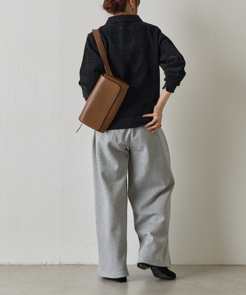 COLONY 2139（コロニートゥーワンスリーナイン）の「ベロアモールスキッパーポロニット（ニット/セーター・レディース・グレー/ブルー/レッド/ベージュ/ブラック・FREE）」の12枚目の写真