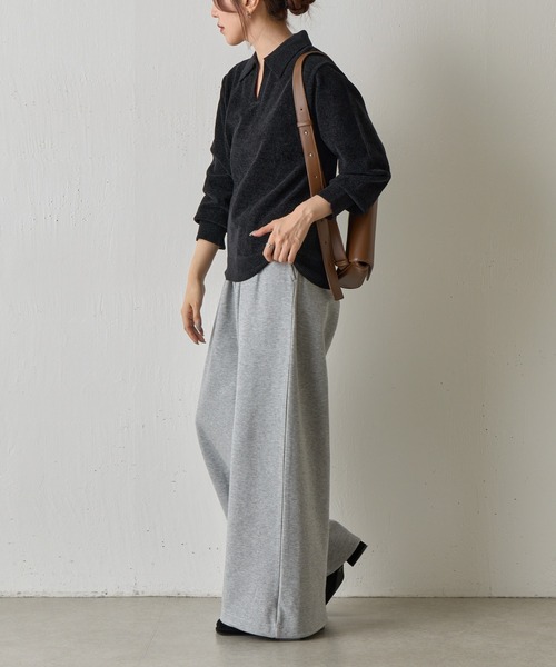 COLONY 2139（コロニートゥーワンスリーナイン）の「ベロアモールスキッパーポロニット（ニット/セーター・レディース・グレー/ブルー/レッド/ベージュ/ブラック・FREE）」の13枚目の写真