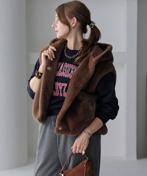 ファーフードベスト（ベスト）｜ZAKKA-BOX（ザッカボックス）の