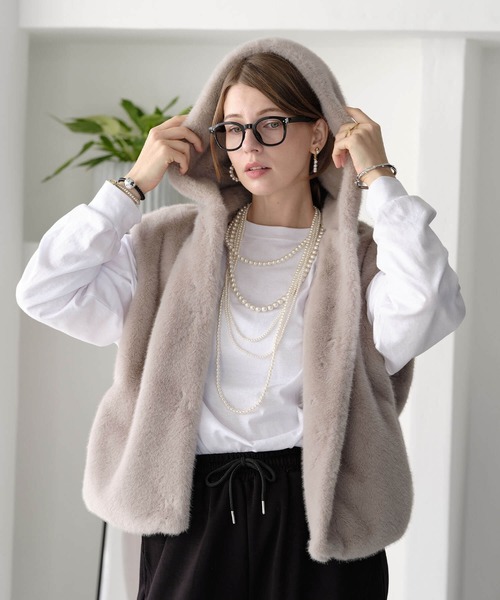 ファーフードベスト（ベスト）｜ZAKKA-BOX（ザッカボックス）の