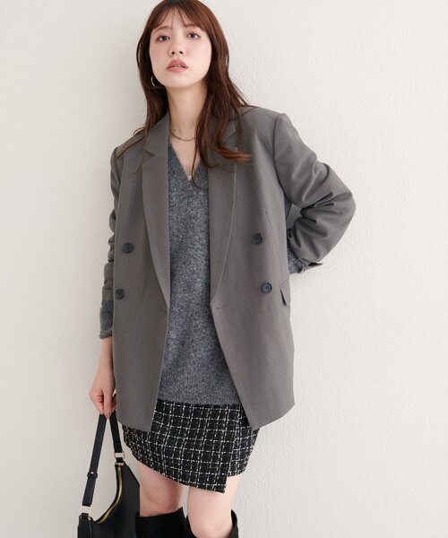 natural couture（ナチュラルクチュール）の「ベルト付きロングテーラージャケット（テーラードジャケット・レディース・ブラック/ブラウン/チャコールグレー・FREE）」の20枚目の写真