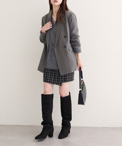 natural couture（ナチュラルクチュール）の「ベルト付きロングテーラージャケット（テーラードジャケット・レディース・ブラック/ブラウン/チャコールグレー・FREE）」の22枚目の写真