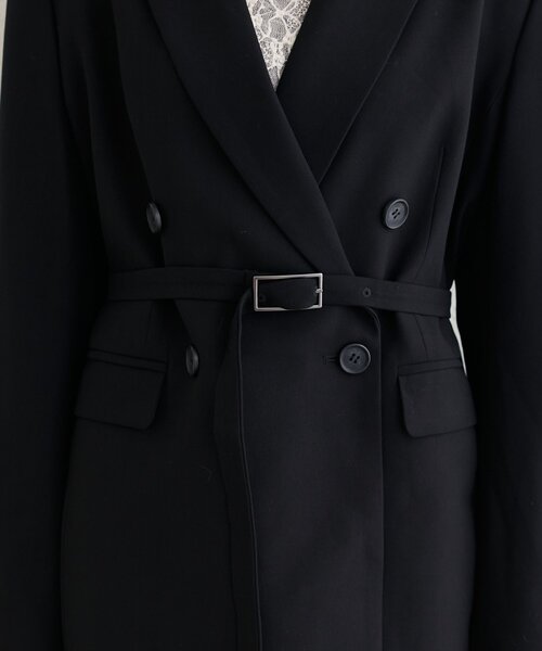 natural couture（ナチュラルクチュール）の「ベルト付きロングテーラージャケット（テーラードジャケット・レディース・ブラック/ブラウン/チャコールグレー・FREE）」の11枚目の写真