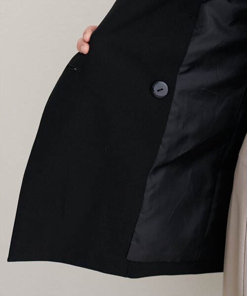 natural couture（ナチュラルクチュール）の「ベルト付きロングテーラージャケット（テーラードジャケット・レディース・ブラック/ブラウン/チャコールグレー・FREE）」の6枚目の写真