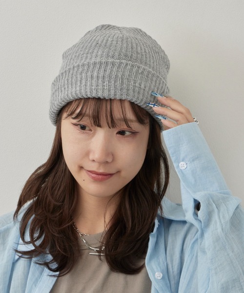 FRUIT OF THE LOOM（フルーツオブザルーム）の「FRUIT OF THE LOOM/フルーツオブザルーム FTL EX STMPLE KNIT WATCH リブ編 2WAY ベーシックビーニー（ニットキャップ/ビーニー・メンズ・ホワイト/ブラック/エンジ/ネイビー/グレー/レッド/ピンク/イエロー/オレンジ/ブルー/ダークグレー・FREE）」の3枚目の写真