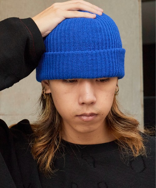 FRUIT OF THE LOOM（フルーツオブザルーム）の「FRUIT OF THE LOOM/フルーツオブザルーム FTL EX STMPLE KNIT WATCH リブ編 2WAY ベーシックビーニー（ニットキャップ/ビーニー・メンズ・ホワイト/ブラック/エンジ/ネイビー/グレー/レッド/ピンク/イエロー/オレンジ/ブルー/ダークグレー・FREE）」の6枚目の写真