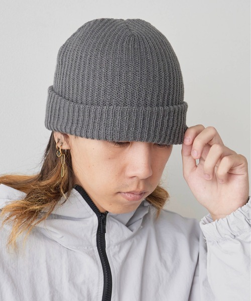 FRUIT OF THE LOOM（フルーツオブザルーム）の「FRUIT OF THE LOOM/フルーツオブザルーム FTL EX STMPLE KNIT WATCH リブ編 2WAY ベーシックビーニー（ニットキャップ/ビーニー・メンズ・ホワイト/ブラック/エンジ/ネイビー/グレー/レッド/ピンク/イエロー/オレンジ/ブルー/ダークグレー・FREE）」の4枚目の写真