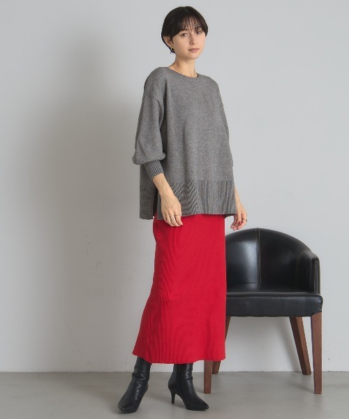 &. NOSTALGIA（アンドドットノスタルジア）の「バックスリットタイトスカート（スカート・レディース・レッド/ブラック・M）」の16枚目の写真