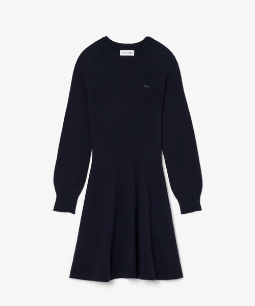 LACOSTE（ラコステ）の「3Dニッティングシームレスフレアドレスセーター（ワンピース・レディース・ネイビー/グレー・38/40/34/36）」の2枚目の写真