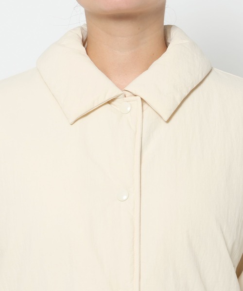 studio CLIP（スタディオクリップ）の「中綿コーチジャケット[プチサイズあり]（その他アウター・レディース・オフホワイト/ブラック・FREE/PF）」の21枚目の写真