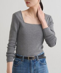 earthy（アーシー）の「スクエアネックニット（ニット/セーター・メンズ）」