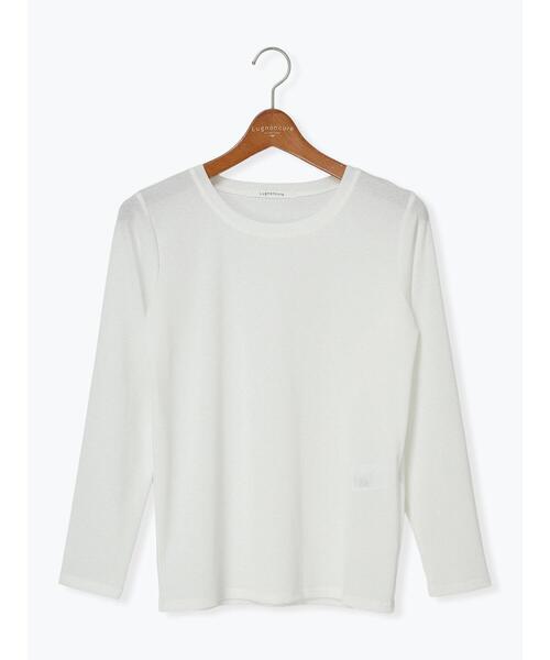 Lugnoncure（ルノンキュール）の「シアースラブテレコ長袖トップス（Tシャツ/カットソー・レディース・ブラック/オフホワイト/グレー・F）」の10枚目の写真