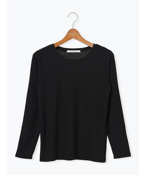 Lugnoncure（ルノンキュール）の「シアースラブテレコ長袖トップス（Tシャツ/カットソー・レディース・ブラック/オフホワイト/グレー・F）」の12枚目の写真