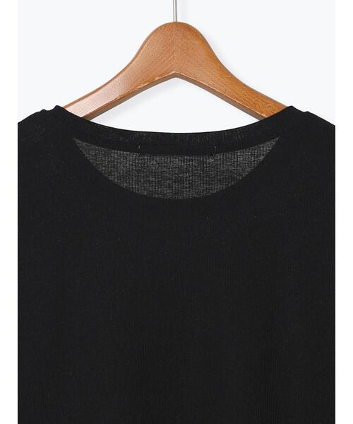 Lugnoncure（ルノンキュール）の「シアースラブテレコ長袖トップス（Tシャツ/カットソー・レディース・ブラック/オフホワイト/グレー・F）」の8枚目の写真