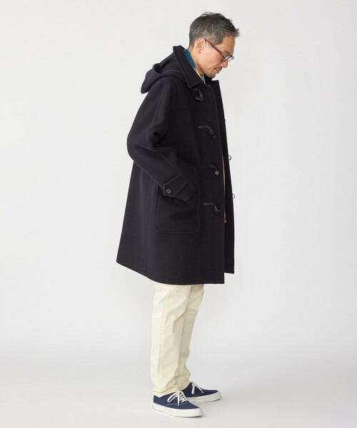 SHIPS（シップス）の「SHIPS: S140 ウールシルク ダッフル コート（ダッフルコート・メンズ・ネイビー・SMALL/MEDIUM/LARGE/X-LARGE）」の4枚目の写真