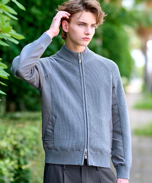 DRESSTERIOR（ドレステリア）の「ミリタリーニットジャケット（カーディガン/ボレロ・メンズ・ブラック/グレー/モスグリーン・90/91/92/94）」の6枚目の写真