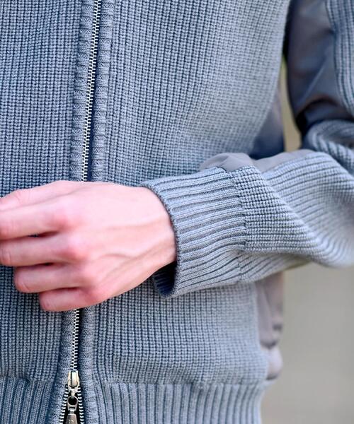 DRESSTERIOR（ドレステリア）の「ミリタリーニットジャケット（カーディガン/ボレロ・メンズ・ブラック/グレー/モスグリーン・90/91/92/94）」の12枚目の写真