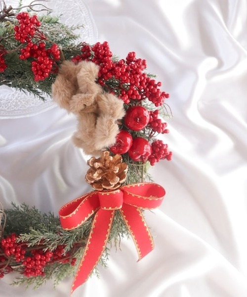 セール】華やかな針葉樹のクリスマスリース（インテリア雑貨）｜Salon
