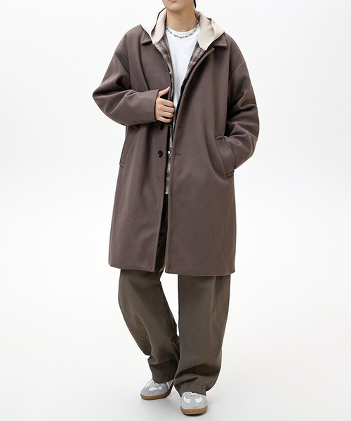 THOR ウォッシャブルメルトン オーバーサイズ ステンカラーコート