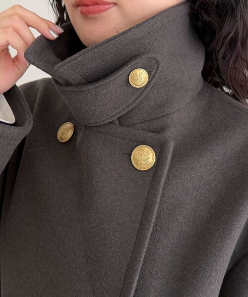 fredy emue（フレディエミュ）の「【リバイバル/新色追加】ウール混ミドル丈Pコート（ピーコート・レディース・ベージュ系その他/ネイビー/チャコールグレー・38）」の22枚目の写真