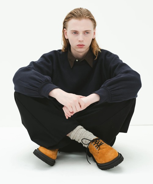 SimplyComplicated(シンプリーコンプリケイテッド)の「KNITTED CREWNECK(ニット/セーター・メンズ・ネイビー/グリーン・1/2)」の6枚目の写真
