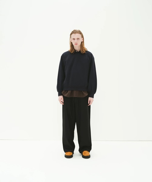 SimplyComplicated(シンプリーコンプリケイテッド)の「KNITTED CREWNECK(ニット/セーター・メンズ・ネイビー/グリーン・1/2)」の5枚目の写真