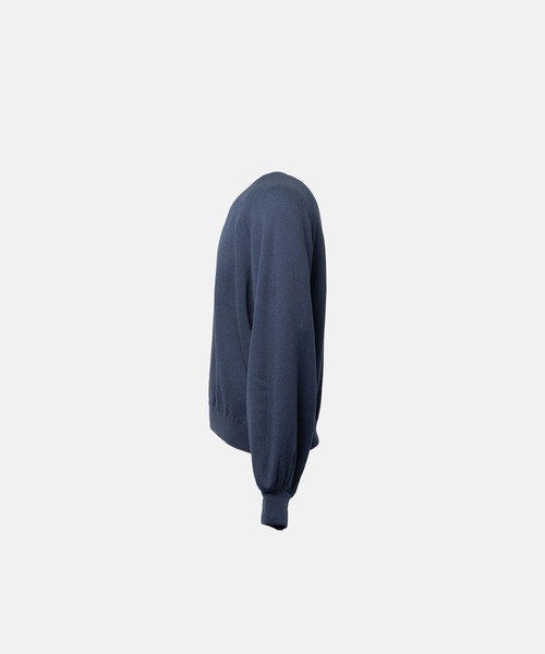 SimplyComplicated(シンプリーコンプリケイテッド)の「KNITTED CREWNECK(ニット/セーター・メンズ・ネイビー/グリーン・1/2)」の3枚目の写真