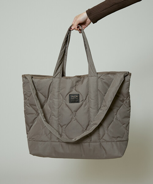 TAION/タイオン MILITARY ZIP TOP TOTE DOWN BAG-M 限定展開