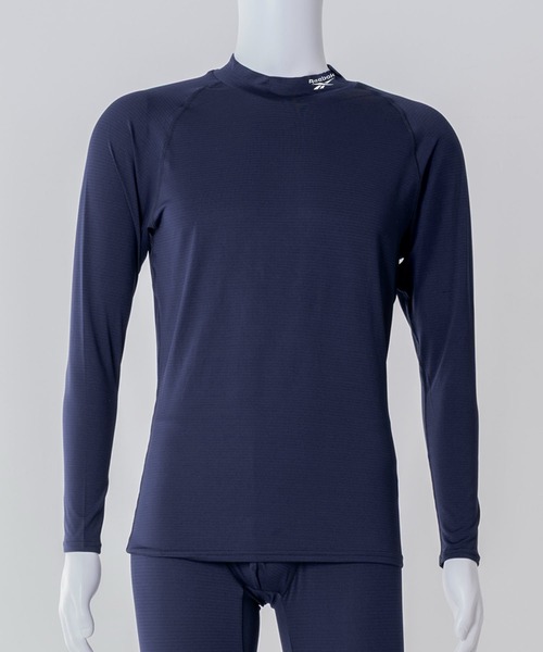 Reebok（リーボック）の「Reebok リーボック ブランド ワンポイント ロゴ ハイネック 長袖シャツ インナー（インナーウェア/肌着・メンズ・ブラック/ネイビー/チャコール・M/L/LL）」の3枚目の写真