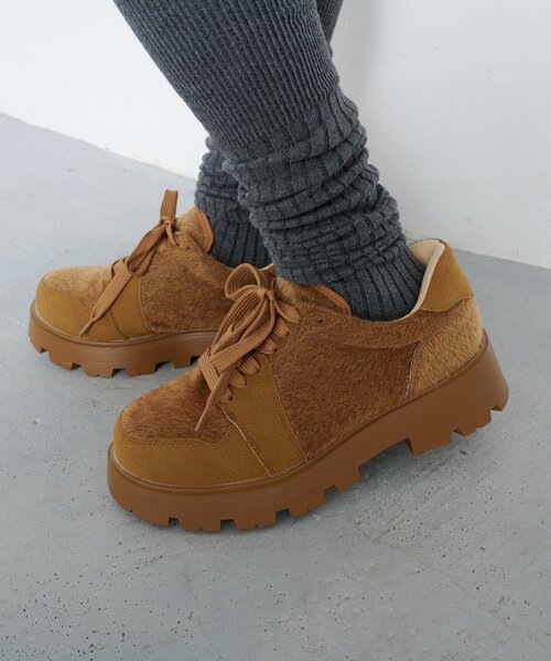 Kastane(カスタネ)の「*ハラコスニーカー(スニーカー・レディース・ブラック/キャメル・36/37/38)」の4枚目の写真