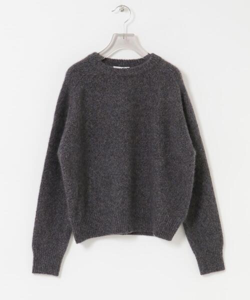 URBAN RESEARCH(アーバンリサーチ)の「new basic CASHMERE SILK MOULINE CREW-NECK KNIT(ニット/セーター・レディース・グレー系その他/ブラウン系その他・FREE)」の1枚目の写真