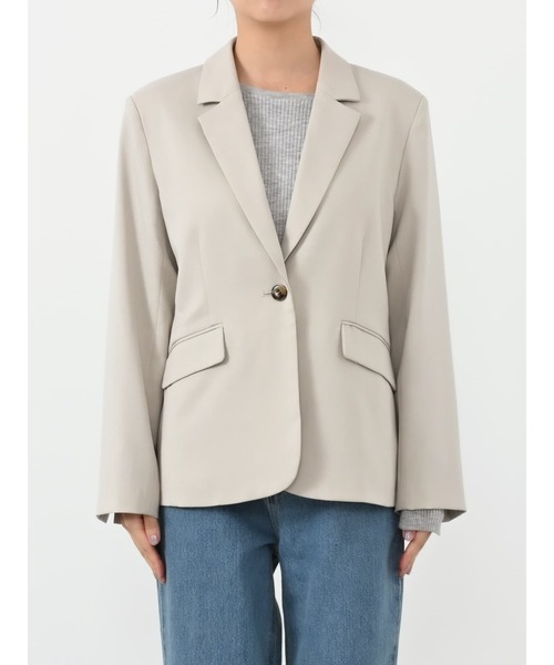 シングルブレストテーラードジャケット 【低身長・小柄女性